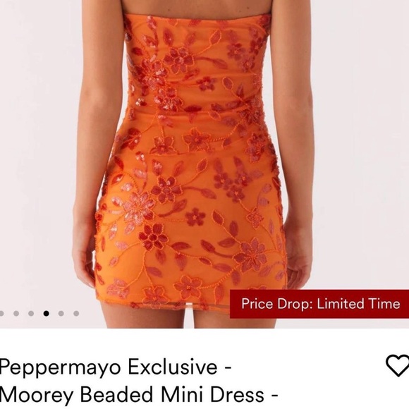 Peppermayo Orange Floral Mini Dress - Picture 3 of 7